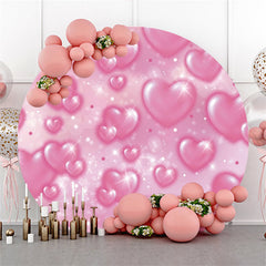 Round All Simple Pink Heats Toile de fond pour l'événement de vacances