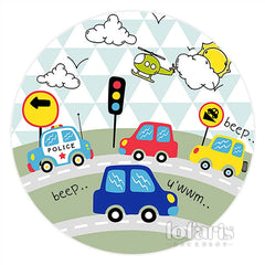 Bip rond trafic journée ensoleillée anniversaire toile de fond