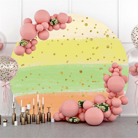 Toile de fond de joyeux anniversaire à rayures de couleur ronde pour la fête