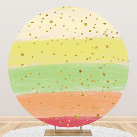 Toile de fond de joyeux anniversaire à rayures de couleur ronde pour la fête