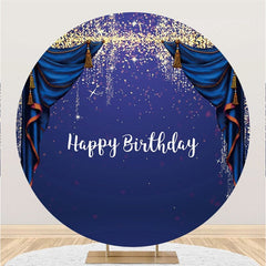 Paillettes Rondes Et Thème Violet Joyeux Anniversaire Toile De Fond