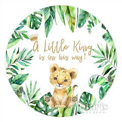Le petit roi rond est sur son chemin Baby Shower Backdrop