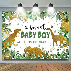 Toile de fond de douche de bébé Safari Sweet Boy sur le chemin