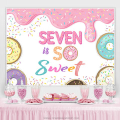 Seven Is So Sweet Candyland Joyeux anniversaire Toile de fond