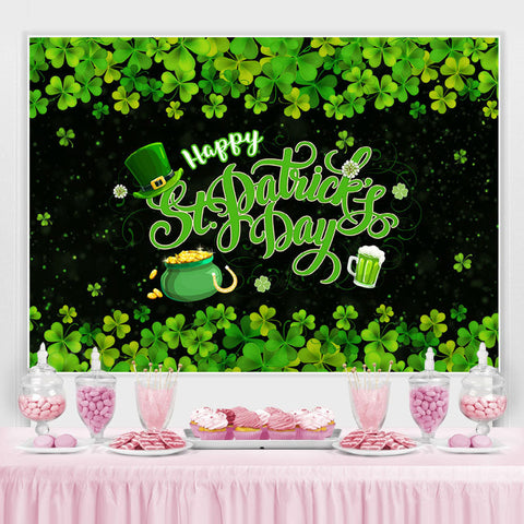 Toile de fond de douche de bébé Shamrock Happy St.Patrick's Day