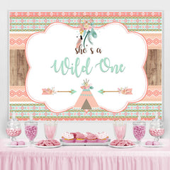 She Is A Wild One Boho 1er anniversaire toile de fond pour fille