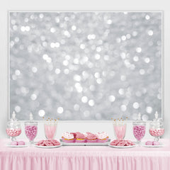 Toile de fond de fête d'anniversaire simple bokeh paillettes argentées