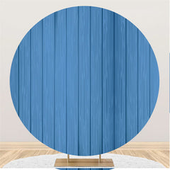 Toile de fond simple cercle bleu et bois pour les vacances