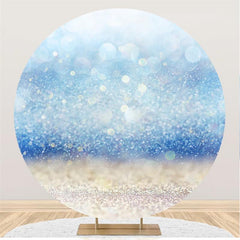 Fond De Joyeux Anniversaire Bule Bokeh De Paillettes De Cercle Simple