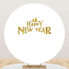 Toile de fond Happy New Year cercle simple paillettes d'or