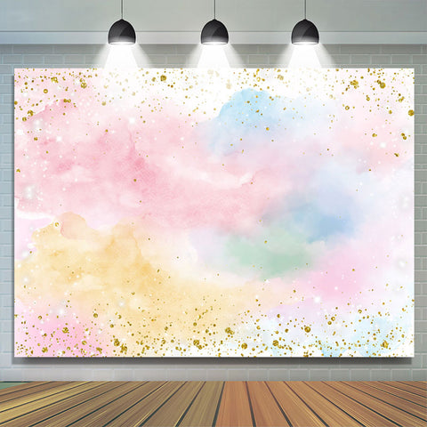 Toile de fond joyeux anniversaire nuage ciel coloré simple