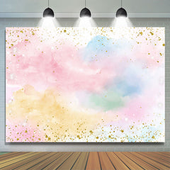 Toile de fond joyeux anniversaire nuage ciel coloré simple