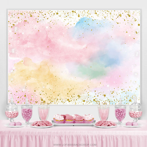 Toile de fond joyeux anniversaire nuage ciel coloré simple