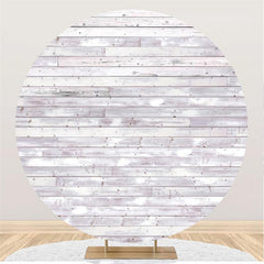 Décoration de fond ronde en bois de lavande simple pour fête prénatale