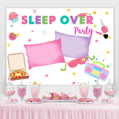 Toile de fond d'anniversaire sur le thème de la fête de sommeil simple et belle