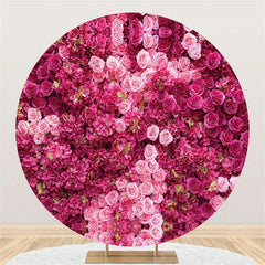 Décoration de fond de mariage en cercle personnalisé Rose Simple