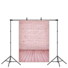 Toile de fond de fête d'anniversaire de sol en bouleau massif rose simple