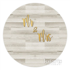 Toile de fond de cercle élégant de mariage en bois simple