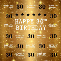 Toile de fond Six Star Gold Luxury Joyeux 30e anniversaire