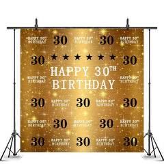 Toile de fond Six Star Gold Luxury Joyeux 30e anniversaire