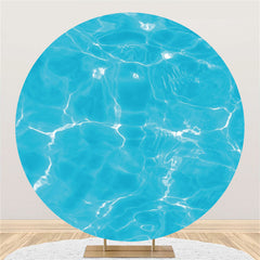 Fond De Cercle De Thème D'été D'eau Bleu Ciel Pour La Fête