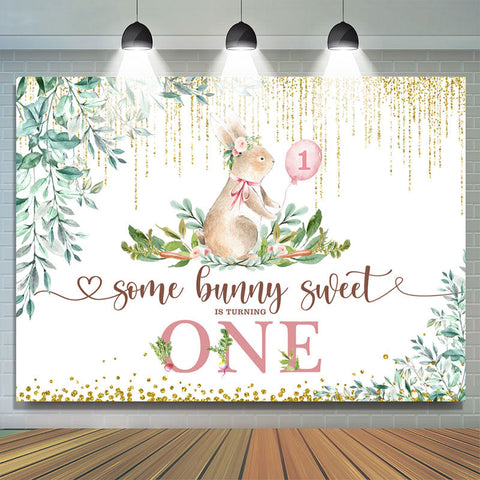 Some Bunny Sweet est une toile de fond joyeux anniversaire