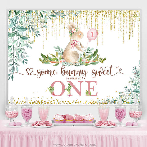 Some Bunny Sweet est une toile de fond joyeux anniversaire