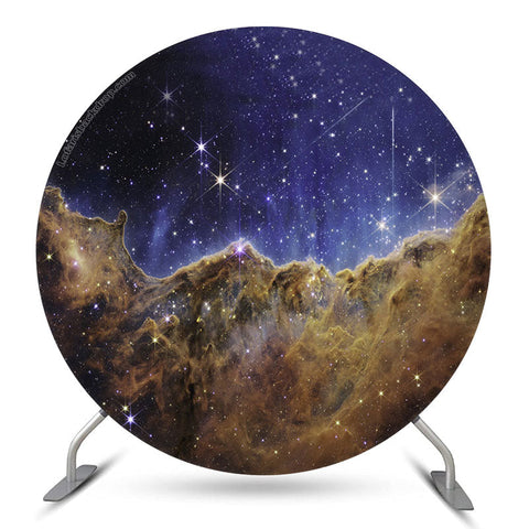 Télescope spatial Carina Nebula Party Toile de fond ronde