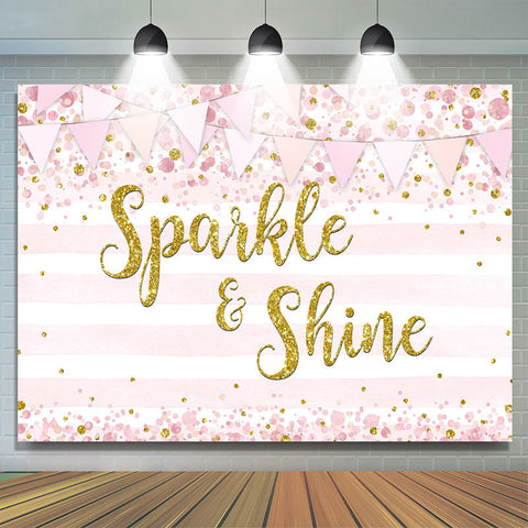 Spaikle and Shine Pink stripe Bokeh Bakcdrop pour fille