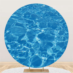 Toile De Fond Ronde D'été D'eau Bleue Étincelante Pour La Fête