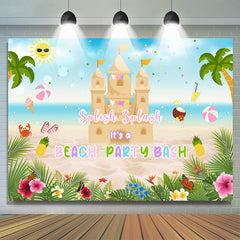 Splish Splash est une toile de fond d'anniversaire de fête de plage