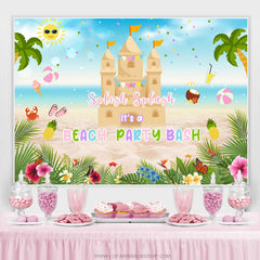 Splish Splash est une toile de fond d'anniversaire de fête de plage