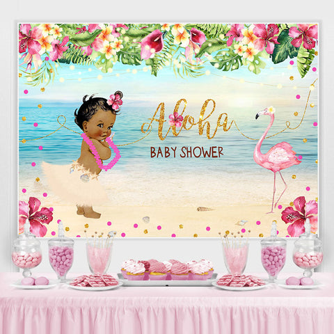 Toile de fond Summer Aloha Baby shower Photoshoot Sea Beach