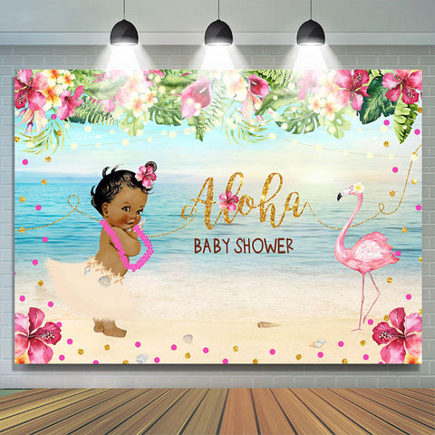 Toile de fond Summer Aloha Baby shower Photoshoot Sea Beach