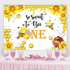 Tournesol So Sweet To Bee One Joyeux Anniversaire Toile de Fond