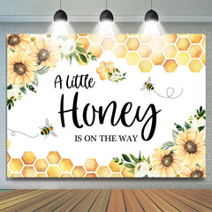 Tournesols Little Honey Bee On The Way Toile de fond de douche de bébé