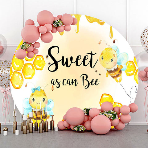 Sweet As Can Bees Or Miel Rond Baby Shower Toile de Fond