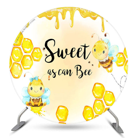 Sweet As Can Bees Or Miel Rond Baby Shower Toile de Fond