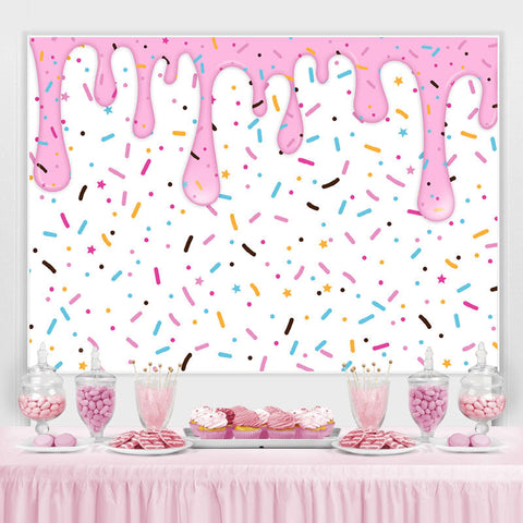 Toile de fond Sweet Candy Donut pour la fête d'anniversaire de la fille