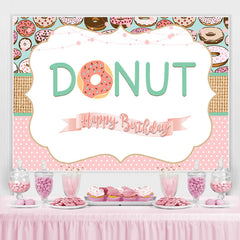 Sweet Donut Joyeux Anniversaire Toile de Fond Pour Fille