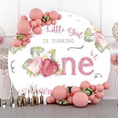 Sweet Girl tourne une toile de fond d'anniversaire de cercle