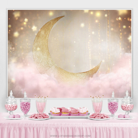 Sweet Night Moon Light Joyeux Anniversaire Toile de Fond