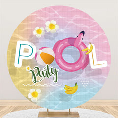Fête de la piscine en toile de fond spéciale ronde d'été