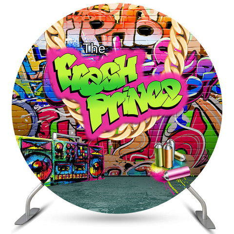 The Fresh Prince Radio Theme Baby Shower Toile de fond ronde