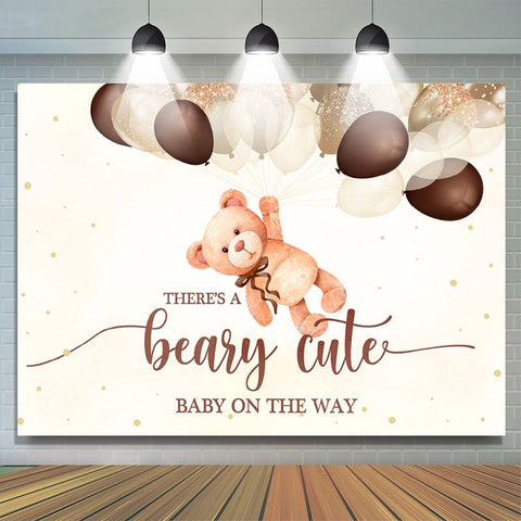 Theres A Beary Cute Baby on the Way Toile de fond de douche de bébé