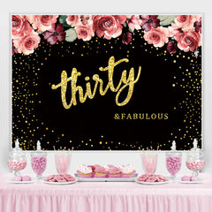 Trente et fabuleuses roses roses 30e anniversaire Toile de fond