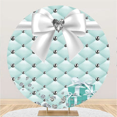 Tiffany Bleu Blanc Diamant Belle Arc Cercle Toile De Fond