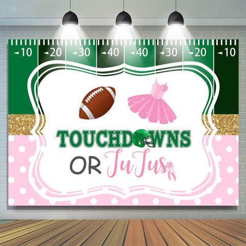 Touchdowns ou Tutus sexe révèlent toile de fond de douche de bébé