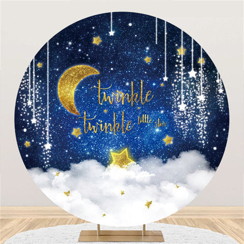 Toile de fond ronde anniversaire Twinkle Twinkle Little Star