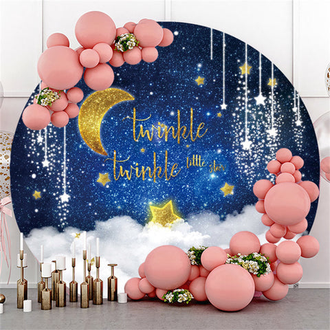 Toile de fond ronde anniversaire Twinkle Twinkle Little Star